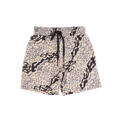 VISION OF SUPER Pantaloncino Uomo Allover Leopard Shorts Beige da uomo