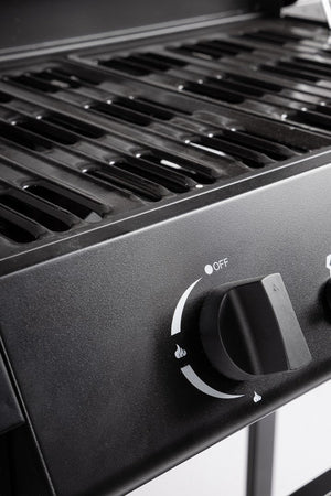 Barbecue a gas "Louis" con bruciatori superfice di cottura in acciaio smaltato