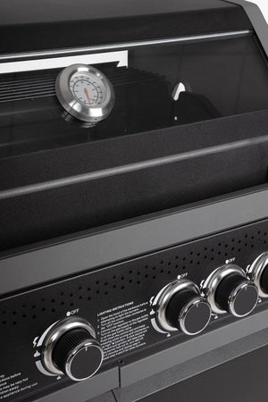 Barbecue a gas "Aleandro" con 5 bruciatori superfice di cottura in ghisa smaltata