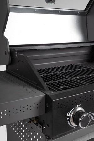 Barbecue a gas "Aleandro" con 5 bruciatori superfice di cottura in ghisa smaltata