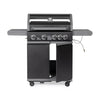 Barbecue a gas Aleandro con 5 bruciatori superfice di cottura in ghisa smaltata