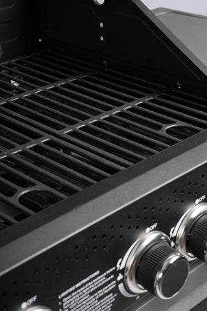 Barbecue a gas "Aleandro" con 5 bruciatori superfice di cottura in ghisa smaltata