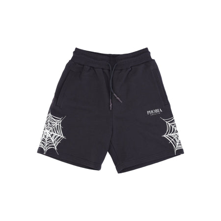 PHOBIA Pantalone Corto Tuta Uomo Cobweb Print Shorts Black/white da uomo