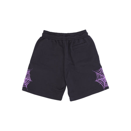 PHOBIA Pantalone Corto Tuta Uomo Cobweb Print Shorts Black/purple da uomo