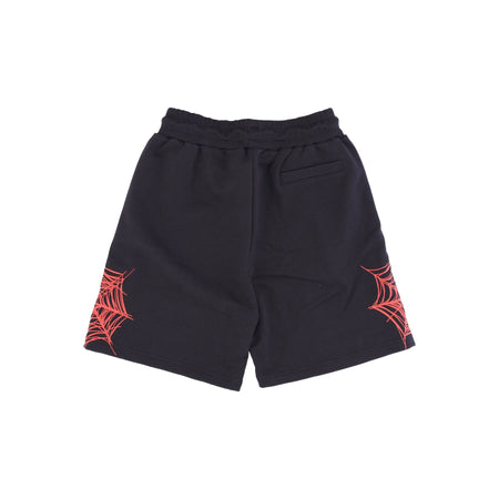 PHOBIA Pantalone Corto Tuta Uomo Cobweb Print Shorts Black/red da uomo