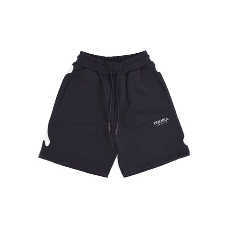 PHOBIA Pantalone Corto Tuta Uomo Skeleton Print Shorts Black/white da uomo