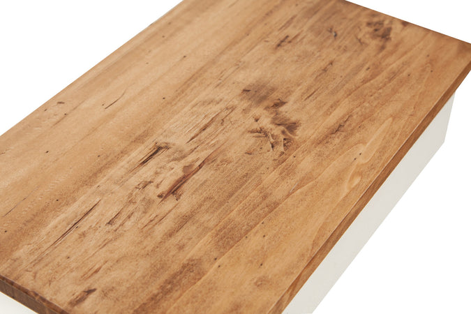 Biscottini Biscottini Libreria Country tiglio bianca anticata piano naturale 3 ripiani