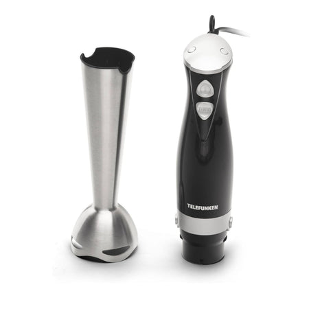 TELEFUNKEN Frullatore a Immersione 800W con Tritatutto da 500ml e Bicchiere da 700ml – Gambo e Lame in Acciaio Inox M07442