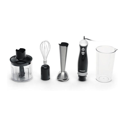 TELEFUNKEN Frullatore a Immersione 800W con Tritatutto da 500ml e Bicchiere da 700ml – Gambo e Lame in Acciaio Inox M07442