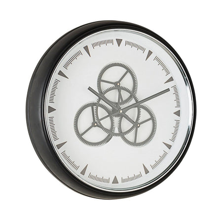 Orologio da parete "Engrenage" con ingranaggi in movimento Ø 50 cm