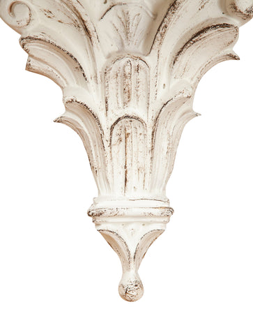 Biscottini Biscottini Mensola a Muro 30x15x27 Legno Bianco Anticato Design Classico