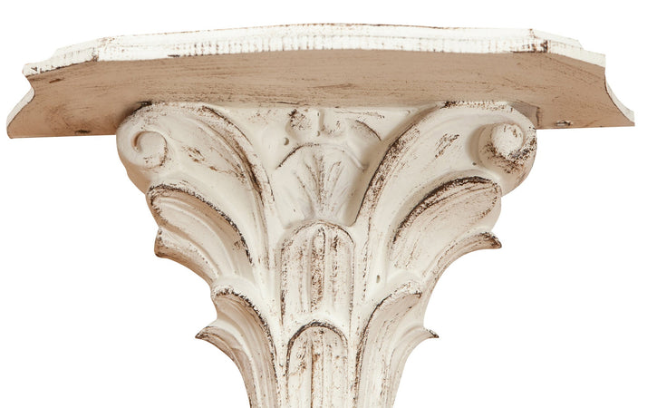 Biscottini Biscottini Mensola a Muro 30x15x27 Legno Bianco Anticato Design Classico