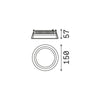 Tecnico Deep Alluminio Bianco Led 20W 3000K Luce Calda