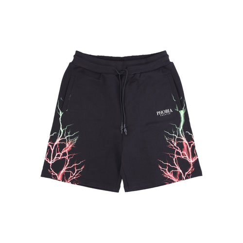 PHOBIA Pantalone Corto Tuta Uomo Lightning Shorts Black/red/green da uomo