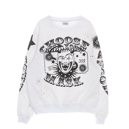 IHS Felpa Leggera Girocollo Uomo Choose Your Mask Sweatshirt White da uomo
