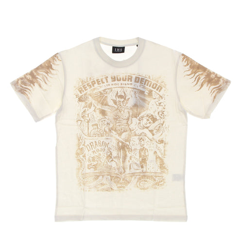 IHS Maglietta Uomo Respect Your Demon Tee Natural da uomo