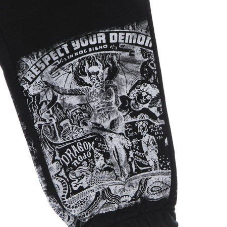 IHS Pantalone Tuta Leggero Uomo Respect Your Demon Jogger Black da uomo