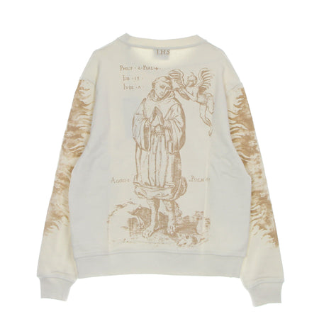 IHS Felpa Leggera Girocollo Uomo Respect Your Demon Sweatshirt Natural da uomo