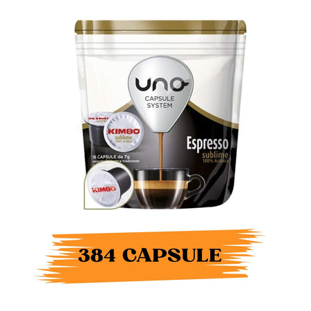 Kimbo Caffe' Confezione da 384 Capsule Compat. Uno System Sublime