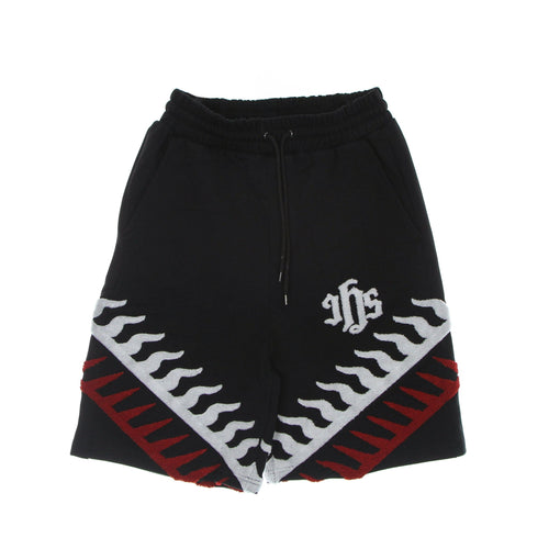 IHS Pantalone Corto Tuta Uomo Sponge Graphic Flames Basket Pants Black da uomo