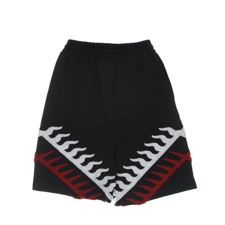 IHS Pantalone Corto Tuta Uomo Sponge Graphic Flames Basket Pants Black da uomo