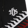 IHS Pantalone Corto Tuta Uomo Sponge Graphic Flames Basket Pants Black da uomo