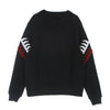 IHS Felpa Leggera Girocollo Uomo Sponge Graphic Flames Sweatshirt Black da uomo