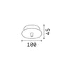 Rosone Standard All In Metallo Rame 1 Luce