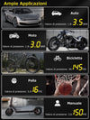 Compressore Portatile con Sensore Pressione, Schermo LCD Digitale e Luce LED, 4 Modalità per Auto, Moto, Bicicletta, Palone