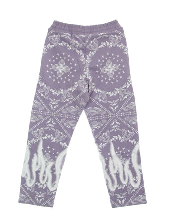 VISION OF SUPER Pantalone Tuta Leggero Uomo Bandana Print Pants Lilac da uomo
