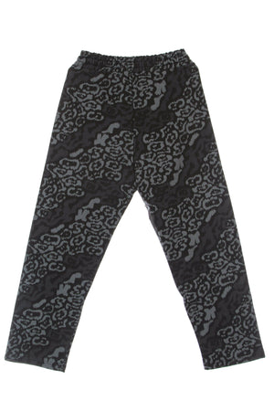 VISION OF SUPER Pantalone Tuta Leggero Uomo Allover Leopard Pants Black da uomo