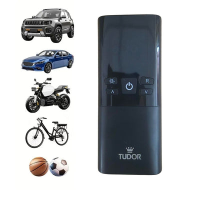 Compressore Portatile con Sensore Pressione, Schermo LCD Digitale e Luce LED, 4 Modalità per Auto, Moto, Bicicletta, Palone