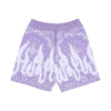 VISION OF SUPER Pantalone Corto Tuta Uomo Bandana Print Shorts Purple da uomo
