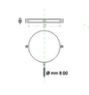 Collare zincato fascetta murale completo di fissaggio da 140mm