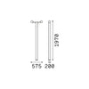 Piantana Moderna Clio Alluminio Grigio 2 Luci E27