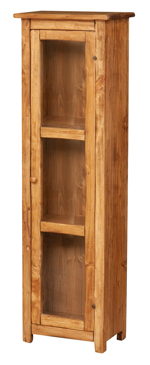 Biscottini Vetrinetta Country Biscottini legno tiglio naturale 40x25x130 Made Italy Arredo