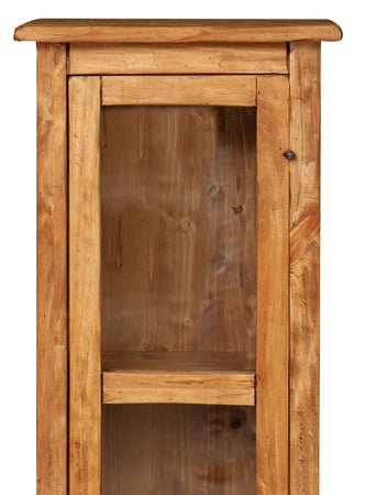 Biscottini Vetrinetta Country Biscottini legno tiglio naturale 40x25x130 Made Italy Arredo