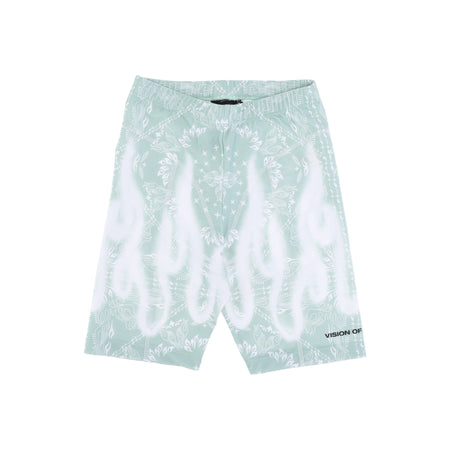 VISION OF SUPER Pantaloncino Ciclista Donna Bandana Print Leggings Green da donna