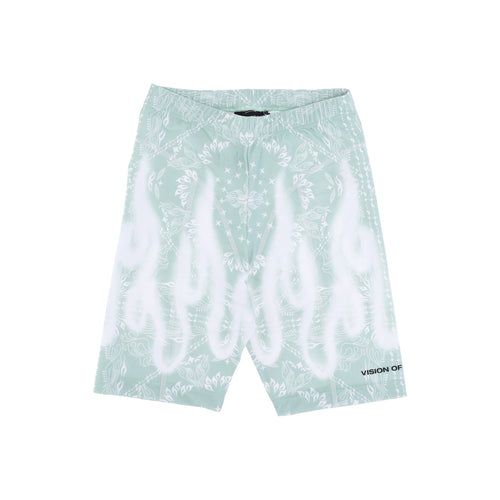 VISION OF SUPER Pantaloncino Ciclista Donna Bandana Print Leggings Green da donna