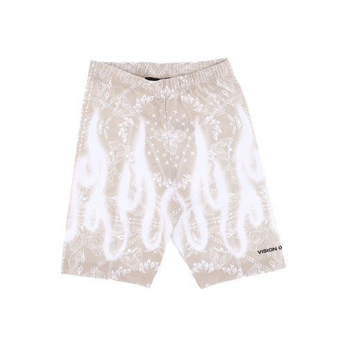 VISION OF SUPER Pantaloncino Ciclista Donna Bandana Print Leggings Beige da donna