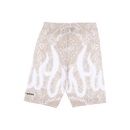 VISION OF SUPER Pantaloncino Ciclista Donna Bandana Print Leggings Beige da donna