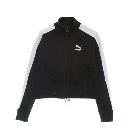 PUMA Felpa Leggera Collo Alto Corta Donna T7 Crop Track Jacket Black da donna