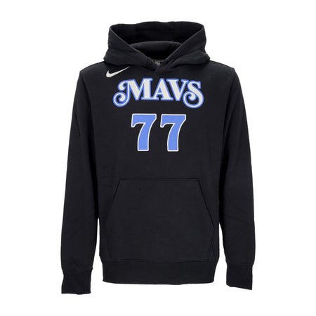 NIKE NBA Felpa Cappuccio Uomo Nba City Edition 2023/24 Club Hoodie No 77 Luka Doncic Dalmav Black da uomo