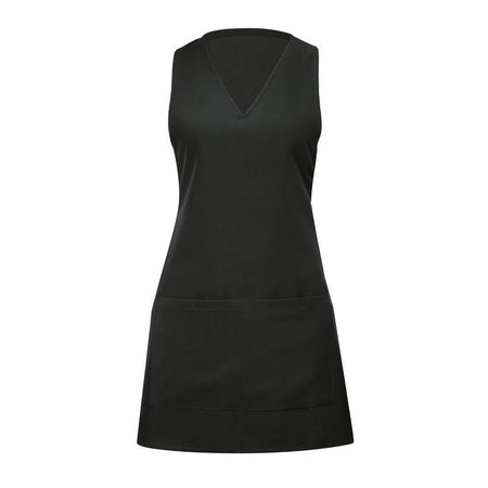 Scamiciato London Nero Grembiule Donna con Pettorina