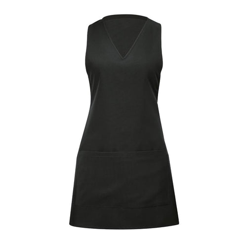 Scamiciato London Nero Grembiule Donna con Pettorina