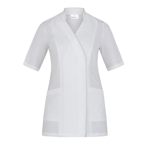 Casacca Venere Bianco Casacca Donna Manica Corta No Stiro Estetica Acconciature