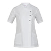 Casacca Greta Bianco Casacca Donna Manica Corta Medicale Estetica Acconciature Infermiera