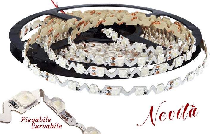 24V-Bobina-Led-Curvabile-Ripiegabile-Bianco-Freddo-Con-Lente-180-Gradi-20W/M-8mm-300-smd-5054-Per-Cassone-Pubblicitario-Senza-Om-Ledlux