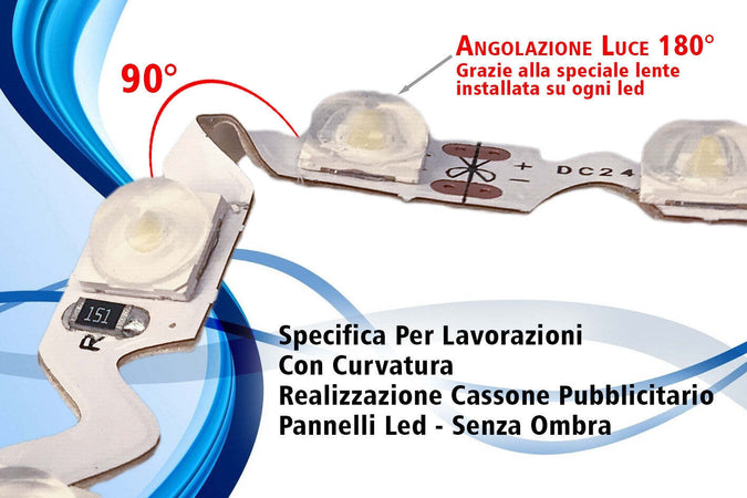 24V-Bobina-Led-Curvabile-Ripiegabile-Bianco-Freddo-Con-Lente-180-Gradi-20W/M-8mm-300-smd-5054-Per-Cassone-Pubblicitario-Senza-Om-Ledlux