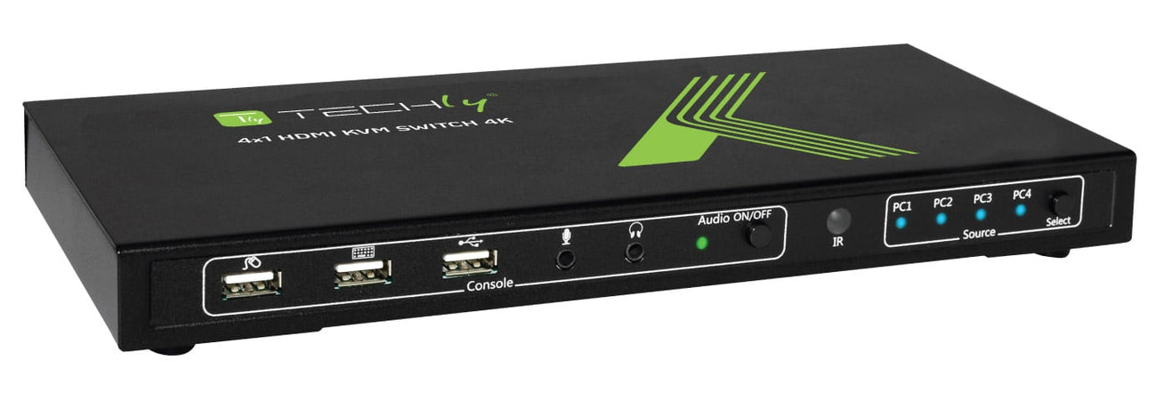 KVM switch 4x1 con USB e HDMI 4K